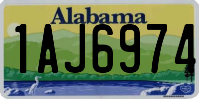 AL license plate 1AJ6974