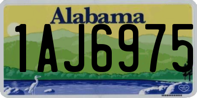 AL license plate 1AJ6975