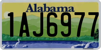 AL license plate 1AJ6977