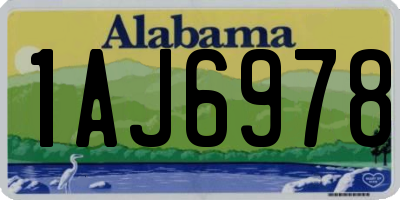 AL license plate 1AJ6978