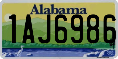 AL license plate 1AJ6986