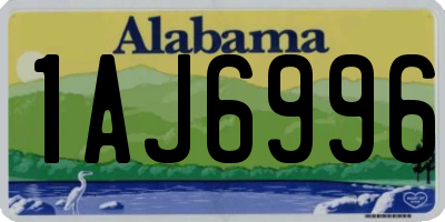 AL license plate 1AJ6996