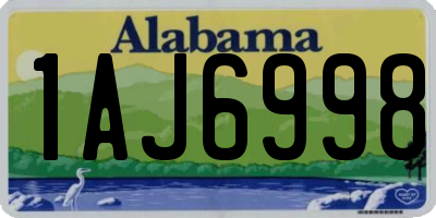 AL license plate 1AJ6998
