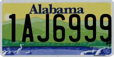 AL license plate 1AJ6999