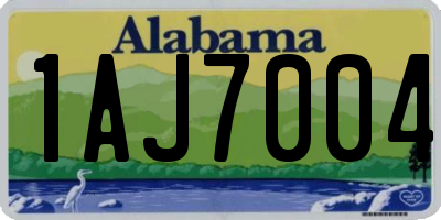 AL license plate 1AJ7004