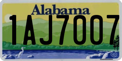 AL license plate 1AJ7007