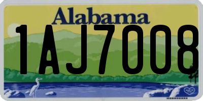 AL license plate 1AJ7008
