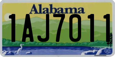 AL license plate 1AJ7011