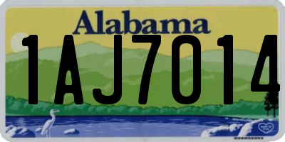 AL license plate 1AJ7014