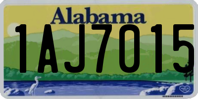 AL license plate 1AJ7015