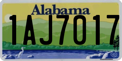 AL license plate 1AJ7017