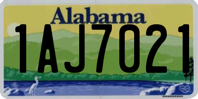 AL license plate 1AJ7021