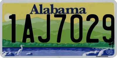 AL license plate 1AJ7029