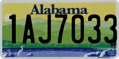 AL license plate 1AJ7033