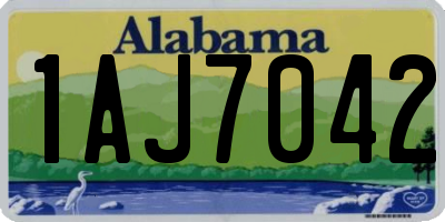AL license plate 1AJ7042