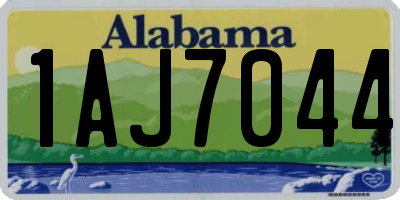 AL license plate 1AJ7044
