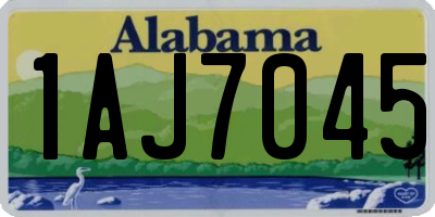 AL license plate 1AJ7045