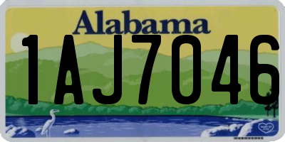 AL license plate 1AJ7046