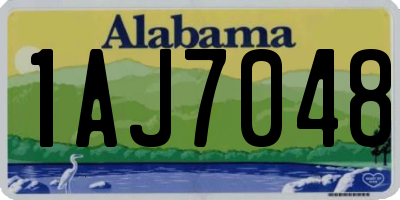 AL license plate 1AJ7048