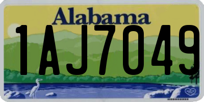 AL license plate 1AJ7049