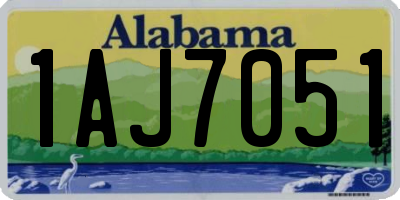 AL license plate 1AJ7051