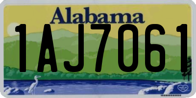 AL license plate 1AJ7061