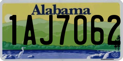 AL license plate 1AJ7062