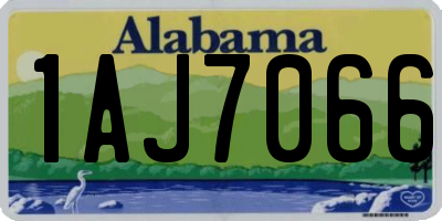 AL license plate 1AJ7066