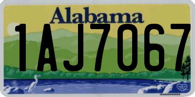 AL license plate 1AJ7067