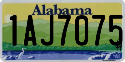 AL license plate 1AJ7075