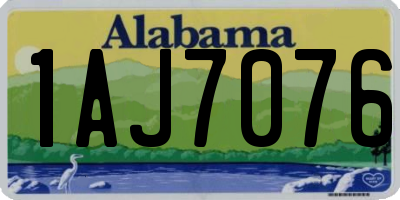 AL license plate 1AJ7076