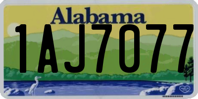 AL license plate 1AJ7077
