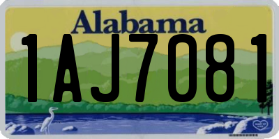 AL license plate 1AJ7081