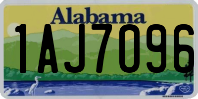 AL license plate 1AJ7096