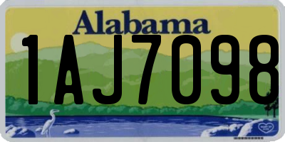 AL license plate 1AJ7098