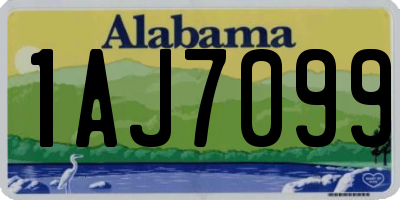 AL license plate 1AJ7099