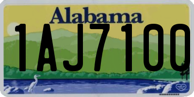 AL license plate 1AJ7100