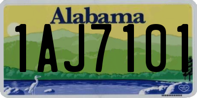AL license plate 1AJ7101