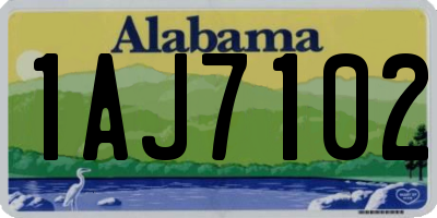 AL license plate 1AJ7102