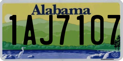 AL license plate 1AJ7107