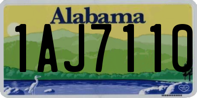 AL license plate 1AJ7110