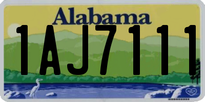 AL license plate 1AJ7111