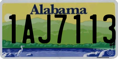 AL license plate 1AJ7113