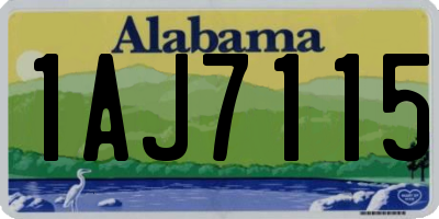 AL license plate 1AJ7115