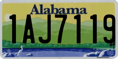 AL license plate 1AJ7119