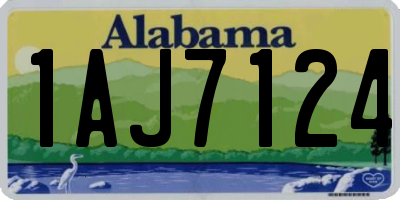 AL license plate 1AJ7124