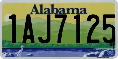 AL license plate 1AJ7125