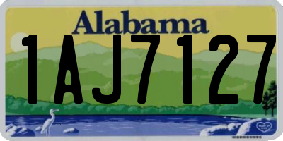 AL license plate 1AJ7127