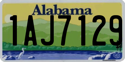 AL license plate 1AJ7129