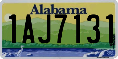 AL license plate 1AJ7131